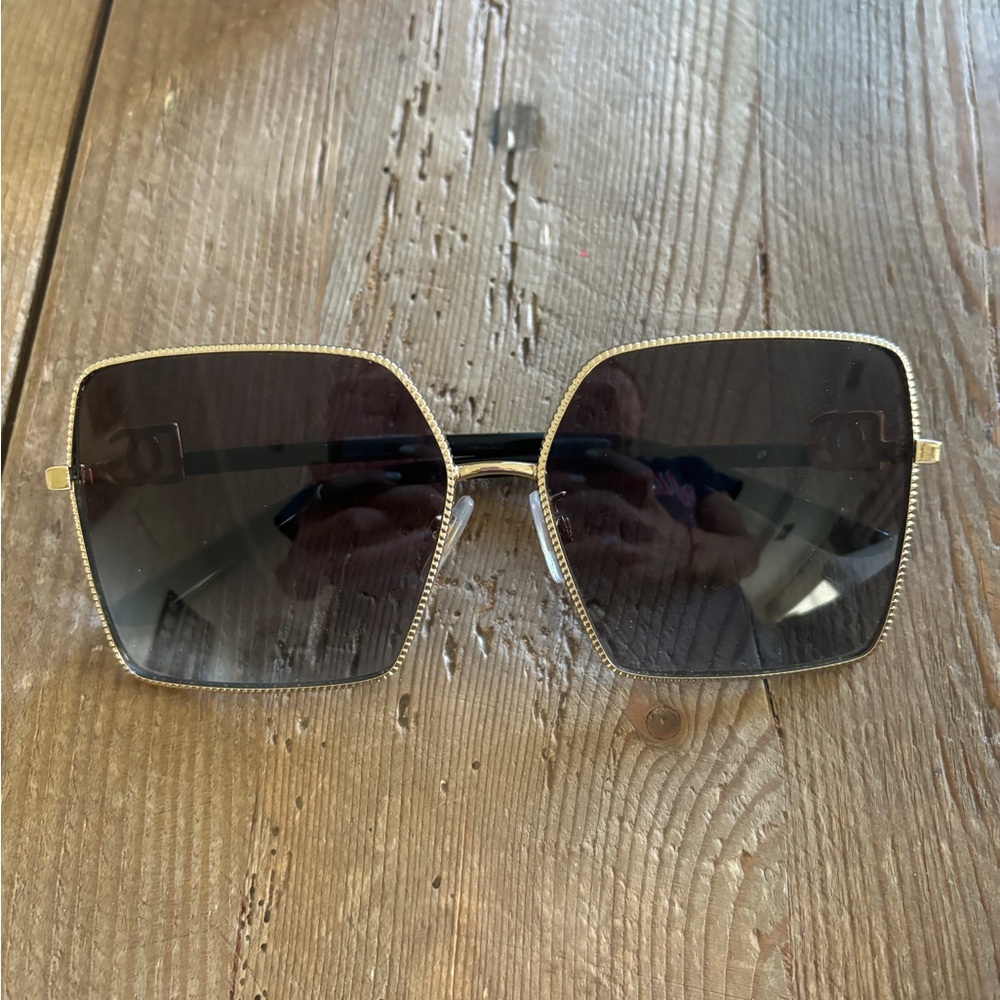 Dolce & Gabbana Black and Gold Square Sunglasses